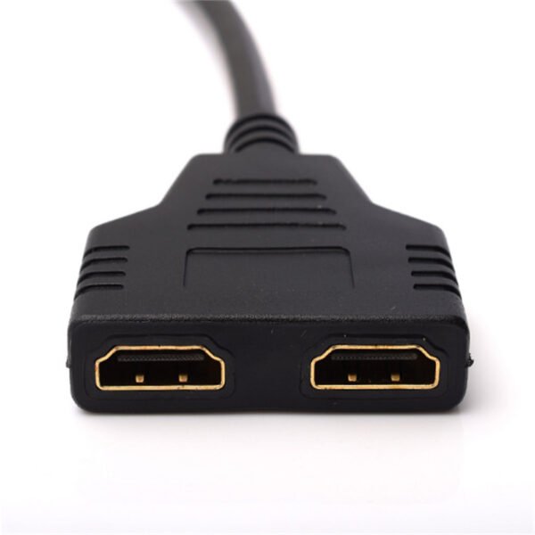 HDMI Splitter Cable 1-in-2-Out – HDMI Male to Dual Female Adapter | Gold-Plated | HD Video Signal Splitter