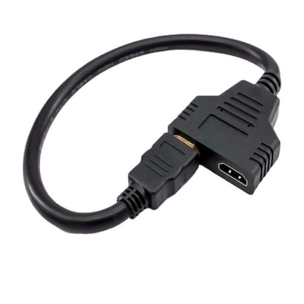 HDMI Splitter Cable 1-in-2-Out – HDMI Male to Dual Female Adapter | Gold-Plated | HD Video Signal Splitter