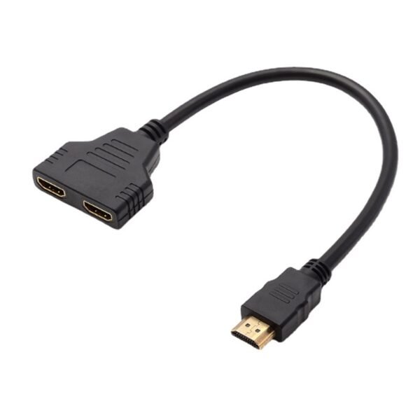 HDMI Splitter Cable 1-in-2-Out – HDMI Male to Dual Female Adapter | Gold-Plated | HD Video Signal Splitter