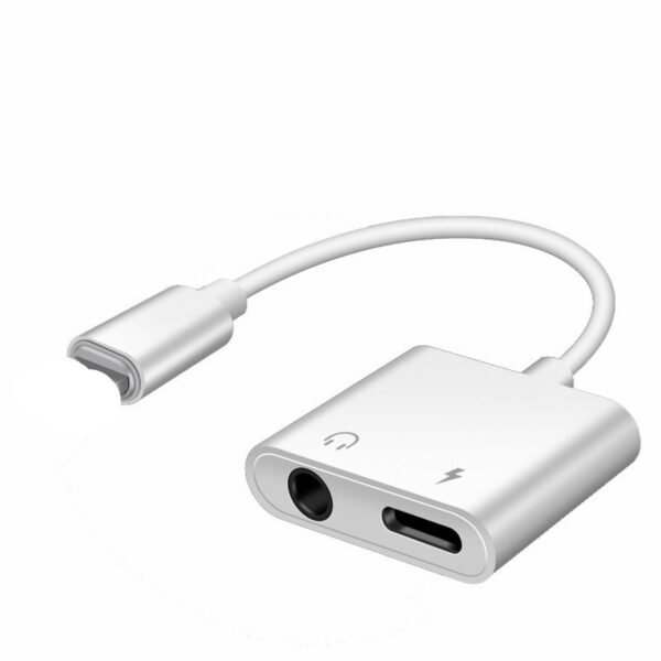 2-in-1 Lightning Adapter for iPhone – Dual Lightning Port for Charging & Audio | Earphone + Charger Splitter
